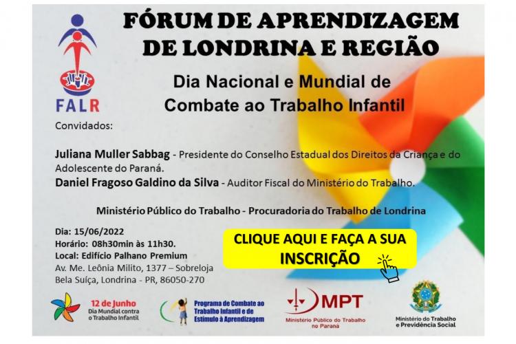 Governo participa de Fórum de Aprendizagem no Combate ao Trabalho Infantil